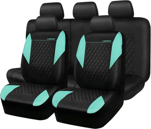 Miniatura 9 de CAR PASS Fundas de Asiento de Cuero Púrpura, Funda de Asiento de Coche Bonita con Esponja Compuesta de 5mm en el Interior, Compatible con Bolsa