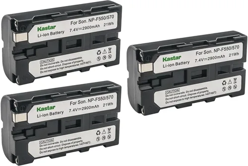 Miniatura 5 de Kastar Paquete de 4 baterías NP-F570 de 7.4 V 2900 mAh de repuesto para batería Atomos Shogun Flame, Atomos Shogun Inferno, monitor de grabación