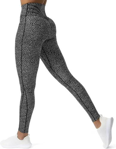 Miniatura 34 de Aoxjox Leggings de entrenamiento de cintura alta para mujer, pantalones de yoga Trinity, 26.5 pulgadas Negro