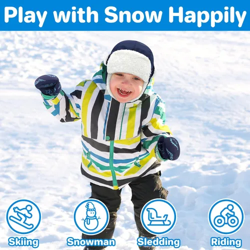 Miniatura 25 de QikQik Guantes de invierno impermeables para niños pequeños - Guantes de nieve para bebés