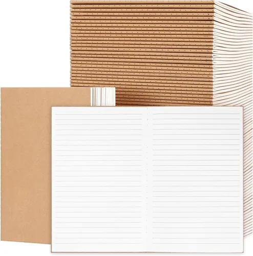 Miniatura 13 de EOOUT 80 piezas de cuadernos de papel kraft para niños, diarios en blanco al por mayor, libros de bocetos, cuaderno de composición de 60 páginas, 80