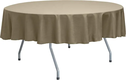 Miniatura 56 de ULTIMATE TEXTILE Mantel redondo reversible Shantung Satin Majestic de 72 pulgadas, color verde salvia
