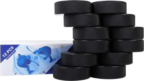 Discos de hockey sobre hielo, 12 piezas, reglamento oficial, para práctica y entrenamiento clásico, diámetro de 3 pulgadas, grosor de 1 pulgada, 6