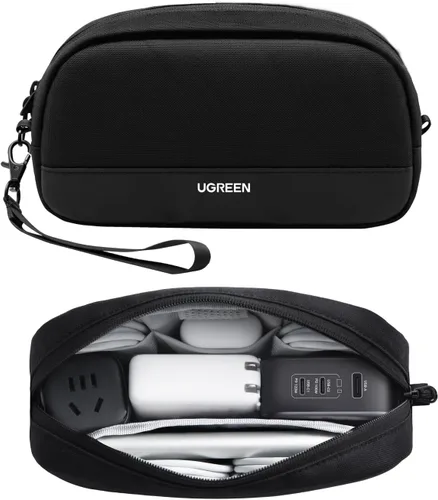 Miniatura 9 de UGREEN - Bolsa Organizadora de Electrónica para Viaje, Estuche Multifuncional Portátil para Cables, Cordón, Tarjeta SD, Auriculares, Cargador