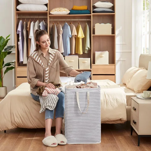 Miniatura 8 de Lifewit Cesta de Ropa Sucia Grande Plegable, Cesta de Ropa Sucia Independiente Impermeable con Asas de Fácil Transporte para Almacenamiento de Ropa
