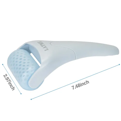 Miniatura 7 de LATME Rodillo de hielo para ojos, regalos para mujer, masajeador facial, hinchazón, alivio del dolor de migraña y lesiones menores (azul ahumado)