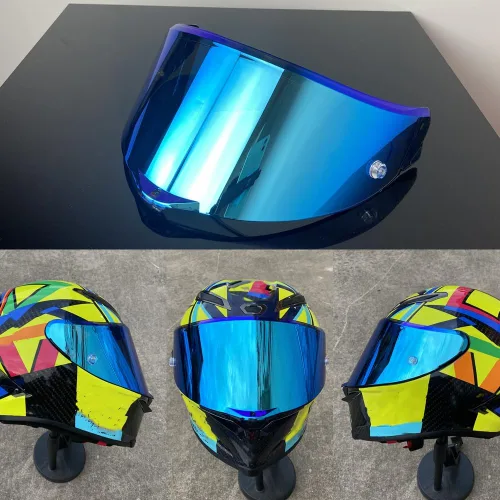 BSTOP PISTA GP RR - Visera de casco para AGV PISTA GP R, PISTA GP RR, CORSA R Visera Casco Moto (Revo IceBlue-uso solo día)