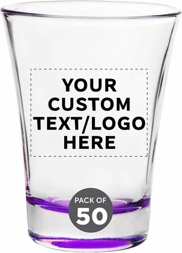 Miniatura 28 de Vasos de chupito personalizados de 2 onzas, juego de 100, paquete personalizado a granel, ideal para bodas, fiestas, cumpleaños, regalos, color azul