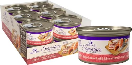 Miniatura 28 de Wellness CORE Signature Selects - Alimento húmedo enlatado triturado para gatos adultos, natural, rico en proteínas, sin granos, receta de entrada