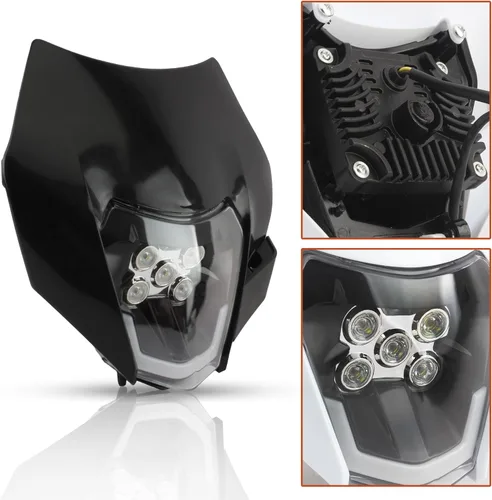 Miniatura 7 de Faro delantero LED para Dirt Bike, kit de lámpara de cabeza universal para motocicletas compatible con Motocross, Pit Bike, Enduro, ATV, Supermoto