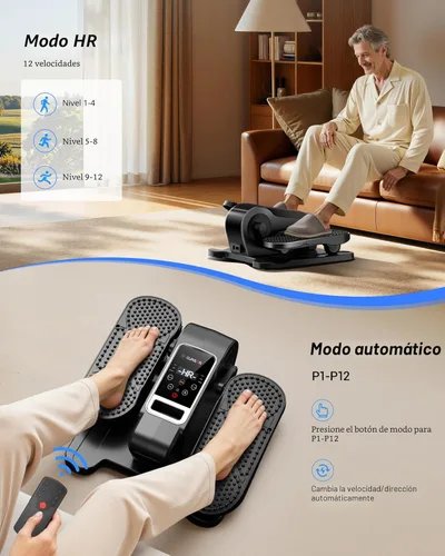Miniatura 4 de Under Desk Elliptical Machine, Electric Seated Pedal Exerciser, Quiet Leg Exerciser While Sitting for Seniors, Mini Portable Leg Exercise Machine