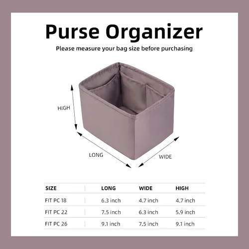 Miniatura 6 de DGAZ Organizador de bolso suave y sedoso, sedoso, bolso de lujo en moldeadores de bolsas, mujer, se adapta a picotina 1822 bolsas