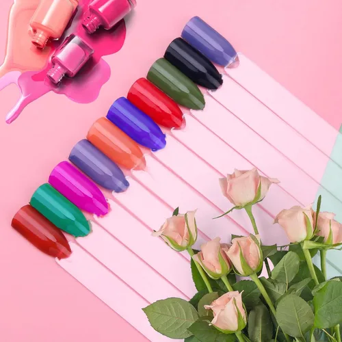 Miniatura 5 de AHIER Palitos para muestras de uñas, palitos Swatch, esmalte de uñas, en forma de abanico, puntas de arte de uñas falsas en gel para salón