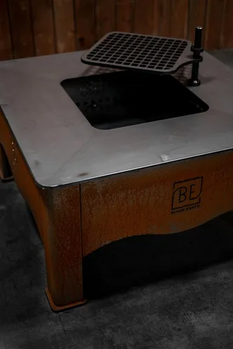 Miniatura 6 de Black Earth Teppan XL - Parrilla de leña - Rejilla de acero al carbono y superficie plana Teppanyaki - Parrilla de 1200 pulgadas cuadradas +