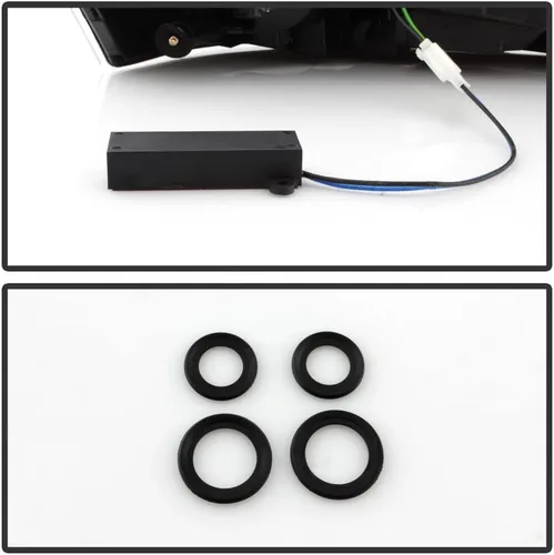 Miniatura 8 de ACANII - Para Infiniti G35 35GT Coupé 2003-2005 [Diseño de actualización de tubo LED] Luces traseras LED negras Lámparas de freno izquierda+derecha