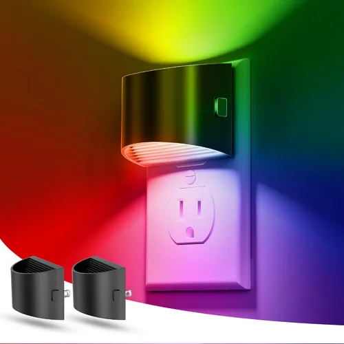 Miniatura 15 de L LOHAS LED - Luces nocturnas enchufables en la pared con 3CCT ajustable (1600K/3000K/5000K), luz nocturna de 1W enchufable en la pared, sensor