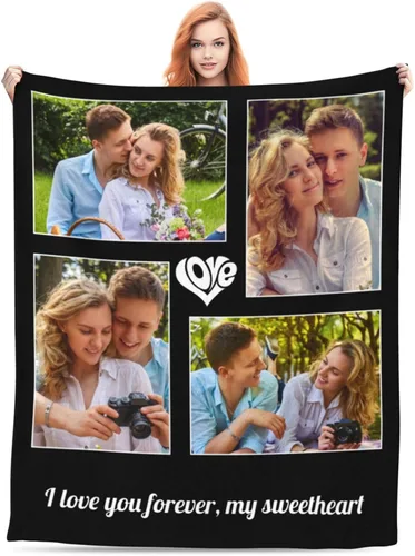 Manta personalizada con foto, manta personalizada con imagen para regalos de pareja, mantas de franela personalizadas para adultos, niños,