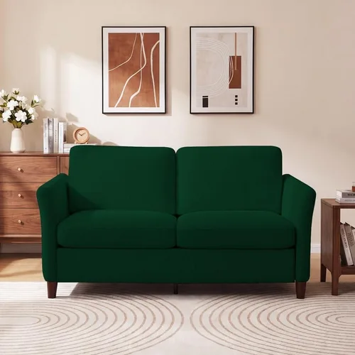 Miniatura 12 de Valthie Sofá biplaza de pana de 61 pulgadas, sofás modernos y cómodos con bolsillo lateral, sofá de sala de estar, sofá para dormitorio y espacios
