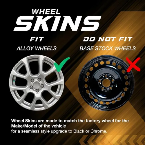 Miniatura 5 de PACRIM Fundas de rueda negras brillantes de 17 pulgadas compatibles con Nissan Frontier SV (2022-2024) Tapacubos de plástico ABS duradero Se
