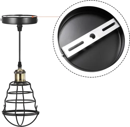 Miniatura 5 de MECCANIXITY Placa de luz de techo 3.150x0.709x0.630 in Soporte de montaje para lámpara de oficina en casa, 1 juego