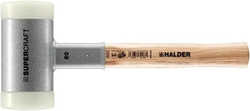 Miniatura 10 de Halder SuperCraft Dead Blow Mallet 3366.020 - Mazo sin rebote, inserciones de nailon duro, mango de madera de nogal americano con protector