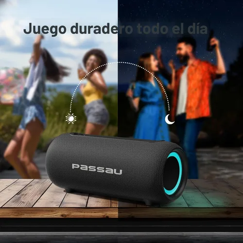 Miniatura 6 de Passau Altavoces Bluetooth portátiles con sonido estéreo de pico de 40 W, radiadores pasivos, graves profundos, reproducción durante todo el día