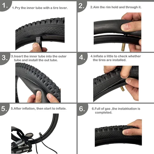 Miniatura 7 de MOHEGIA Fat Bike - Tubos interiores para bicicleta eléctrica de 20 x 3.0/20 x 4.0/26 x 3.0/26 x 4.0 pulgadas, goma butílica premium, válvula