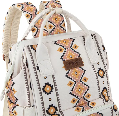 Miniatura 2 de Montana West Wrangler Pañalera Mochila Western Bolsa de bebé, Tamaño único, Estándar Azteca-bronceado