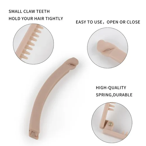 Miniatura 3 de Pinzas para el pelo de plátano mate grandes de 4.3 pulgadas para mujer, soporte antideslizante para colas de caballo de pelo grueso y fino, bonitos