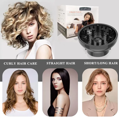 Miniatura 5 de Accesorio Difusor de Secador de Pelo Universal Ajustable Profesional Herramienta de Salón para Cabello Rizado Se Ajusta a la Mayoría de Secadores