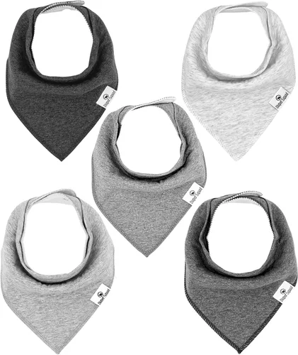 Miniatura 11 de DiaperSquad's 100% Organic Cotton Baby Drool Bibs, Super Absorbent & Adjustable Baby Bibs for Drooling and Teething Neutro