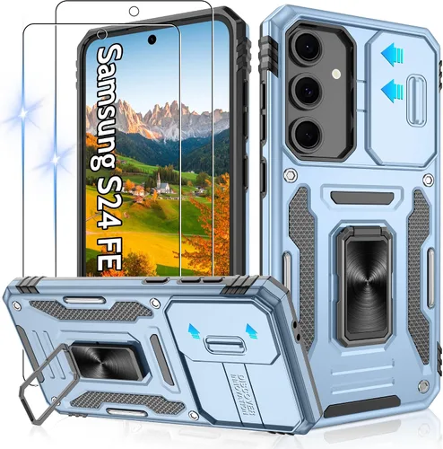 Miniatura 237 de Gritup para Samsung Galaxy S22 Funda con protectores de pantalla HD de 2 paquetes y cubierta deslizante para la cámara, protección contra caídas