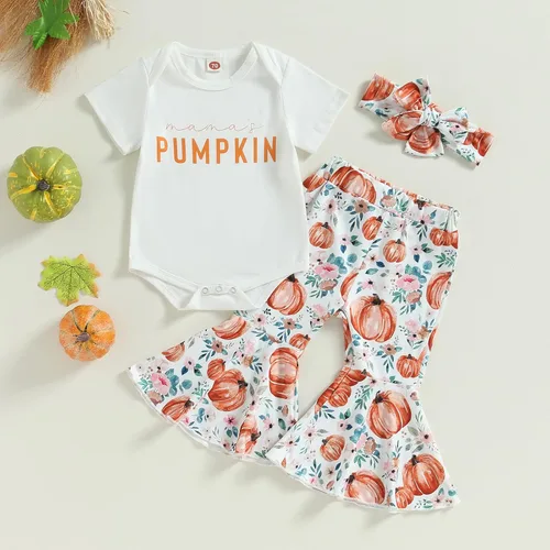 Miniatura 99 de Sejardin Ropa de verano para bebé y niña, recién nacida, manga corta, con letras, mameluco elástico con diadema