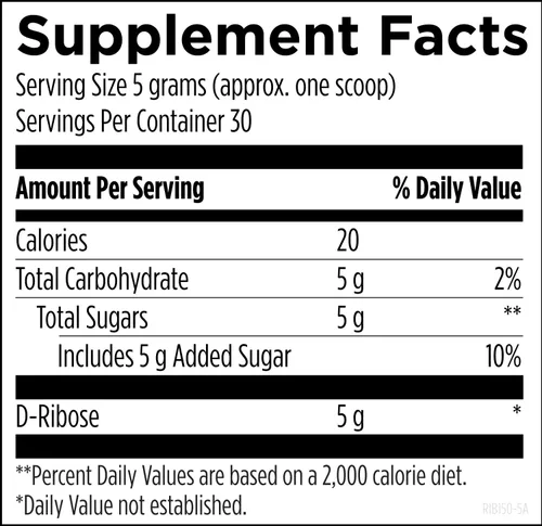 Miniatura 3 de Designs for Health D-Ribosa en polvo – Suplemento de D-ribosa pura de 5000 mg – Puede apoyar a atletas, entrenamientos, energía + músculos – Mezcla