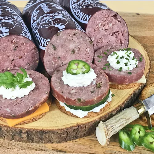Miniatura 8 de Kit de condimentos para salchicha de verano Hi Mountain PAQUETE VARIADO: JALAPEÑO, PIMIENTA NEGRA AGRIETADA Y AJO Y MEZCLA DE CAZADOR Incluye 15