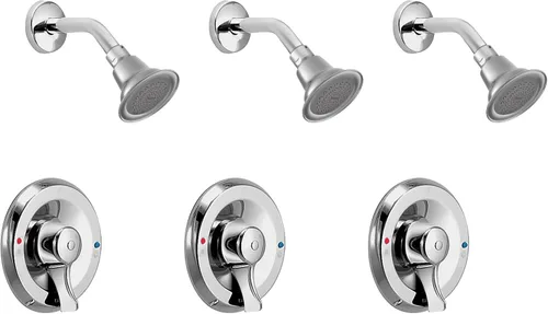 Moen T8375 Posi-Temp - Ducha de equilibrio de presión comercial de 2,5 gpm, cromada (paquete de 3)