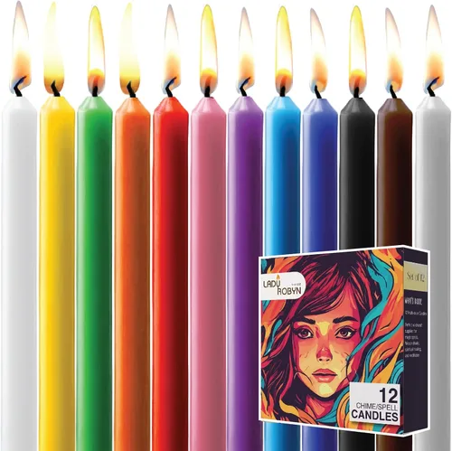 Miniatura 32 de Juego de 20 velas cónicas de color sólido, velas de cera de parafina sin goteo de 4 pulgadas con mecha de algodón, ideal para bodas, shabat, Rojo