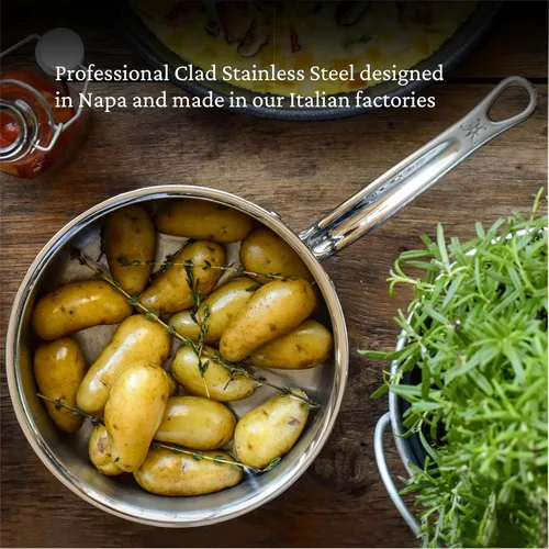Miniatura 2 de Hestan - Colección ProBond - Sartén profesional de acero inoxidable revestido, compatible con placa de inducción, 1.5 cuartos de galón