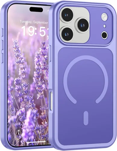 Miniatura 64 de SUPFINE Funda magnética para iPhone 11 Pro Max (compatible con MagSafe) (protección contra caídas de grado militar), delgada, translúcida mate, a