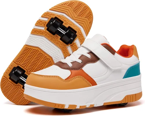 Miniatura 7 de Zapatos con ruedas para niños, zapatos de patinaje para niños y niñas, zapatillas atléticas con ruedas, adecuados para principiantes