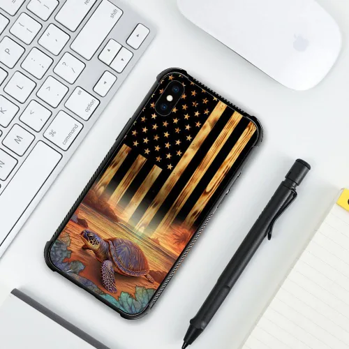 Miniatura 83 de DAIZAG Compatible con iPhone 13 Pro Max, Funda de TPU Protectora Anti-Arañazos Todo En Uno, Fundas para Hombre Mujer - Motivo de Madera Americana