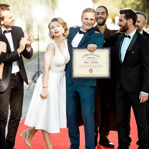 Miniatura 4 de Fainne 70 unidades de papel de aluminio a granel de 8.5 x 11 pulgadas, cubierta de diploma de premio de una sola cara para cartulina tamaño carta