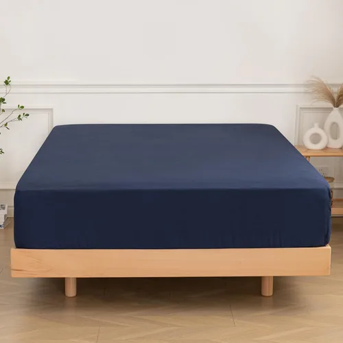 Miniatura 18 de Sábana bajera ajustable individual – Microfibra prémium 1800 súper suave y acogedora, resistente a las arrugas, la decoloración y el encogimiento