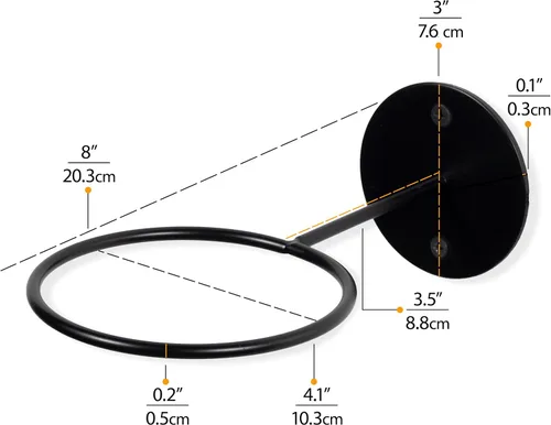 Miniatura 5 de Wallniture Palla Ball - Juego de 2 estantes de almacenamiento para montar en la pared, para pelotas de fútbol, voleibol, fútbol y baloncesto