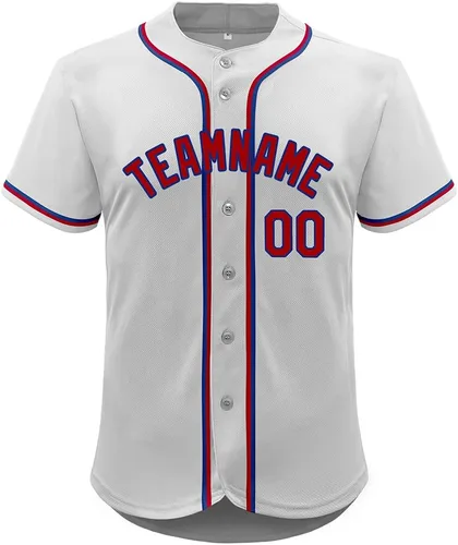 Miniatura 16 de Camiseta de béisbol de malla personalizada con botones y número de nombre cosido personalizado para hombres/mujeres/jóvenes