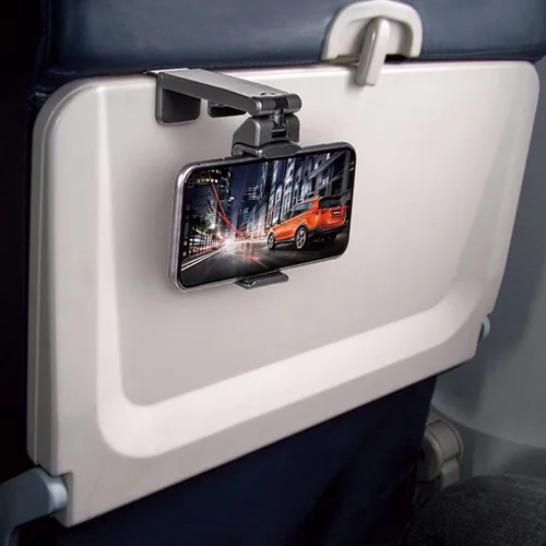 Miniatura 7 de Accesorios de viaje, bandeja universal para el respaldo del asiento, soporte de clip para teléfono, tamaño de bolsillo ajustable, soporte