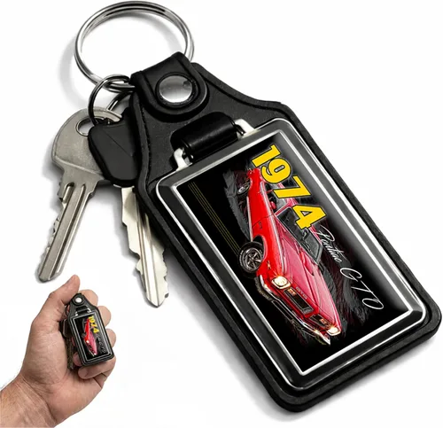 Miniatura 8 de Brotherhood 1965-1974 Compatible con Pontiac GTO Llavero para Hombre Llavero de Auto Resistente para Hombre y Mujer (1971)