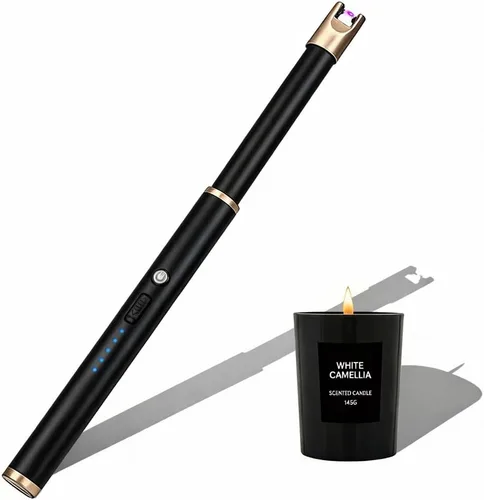 Miniatura 8 de Encendedor de velas eléctrico, resistente al viento, recargable por USB, sin llama, cuello largo, para velas, estufa de gas, chimenea, barbacoa