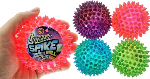 Miniatura 12 de JA-RU Pelotas de goma iluminadas (paquete de 4 con luces intermitentes) Gran juguete antiestrés para niños Pelotas sensoriales que rebotan a