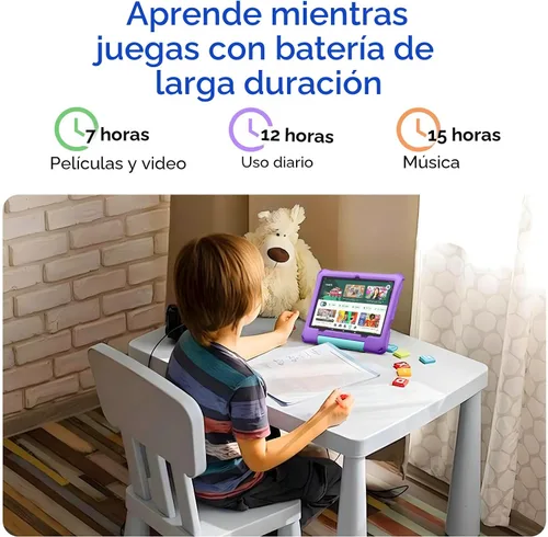 Miniatura 6 de Tablet infantil de 10 pulgadas, tableta Android 16 para niños, procesador Octa-Core, 24 GB de RAM, 64 GB ROM 1TF tarjeta expandible para niños